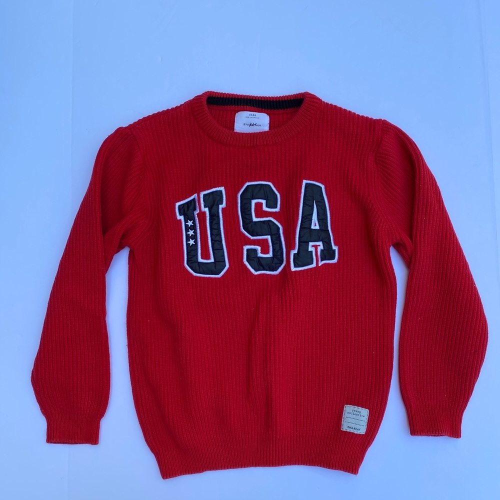 Kids USA patriotic SWEATER girl or boy size 10